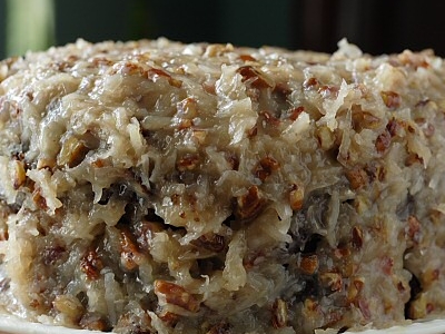 German Chocolate Cake (Makes 3 big layers)