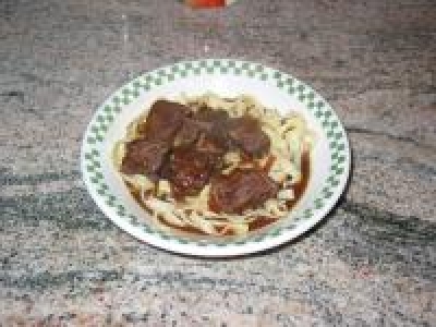 Beef Tips & Rice or Noodles